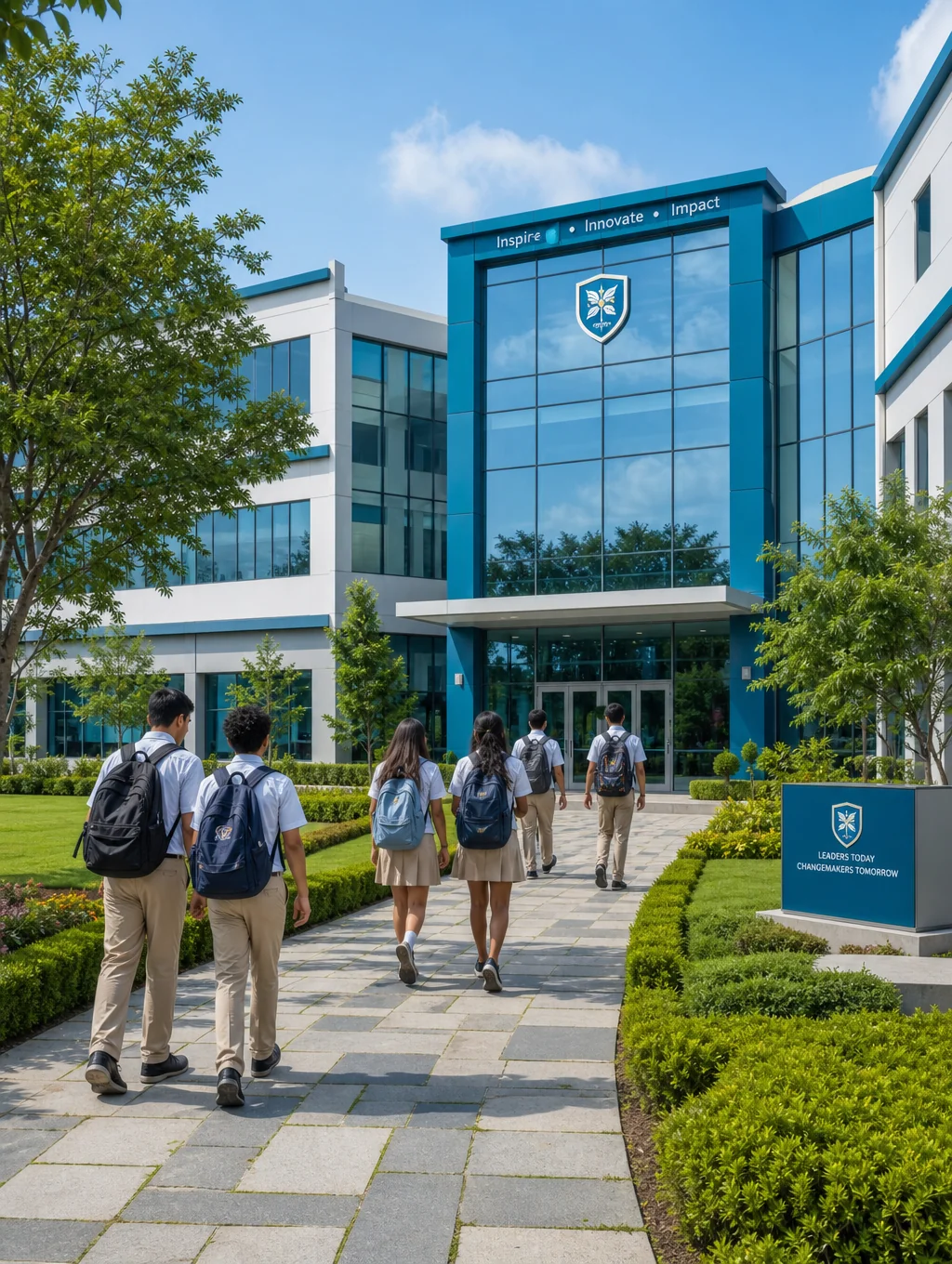 Modern charter school campus architecture